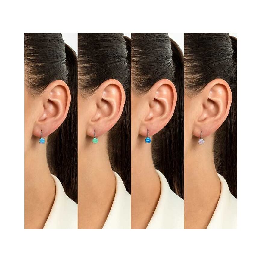 Brilio Silver Charming gold-plated earrings with synthetic opals EA370R – 5