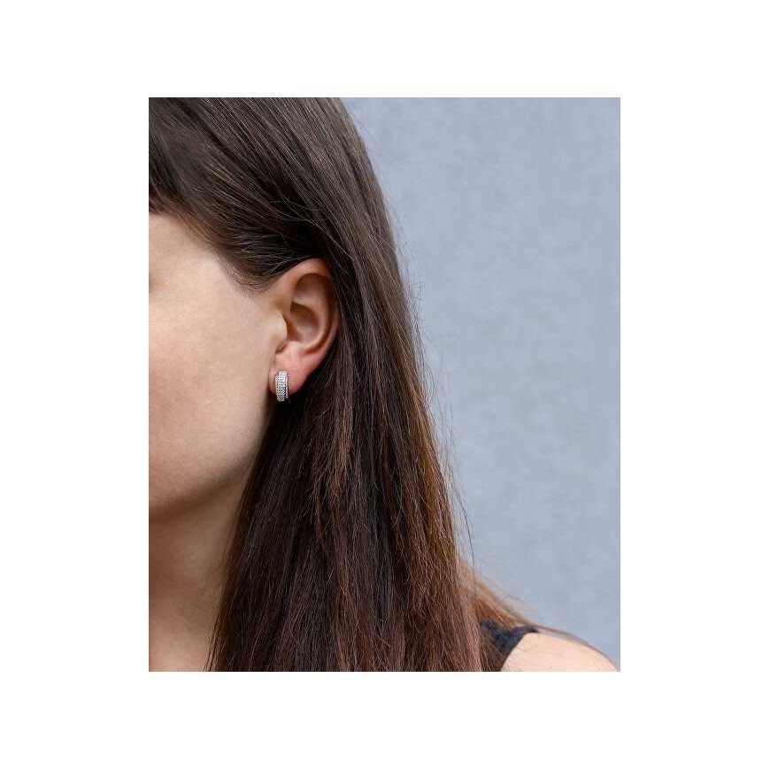 Beneto Timeless circle earrings with zircons AGUC2698 – 2