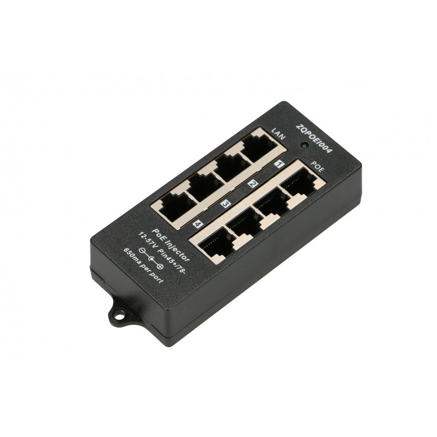Extralink PoE инжектор 4 портовый 4x 100Mb/s RJ45