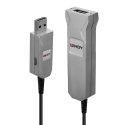 Lindy 42701 USB kabelis USB 3.2 Gen 1 (3.1 Gen 1) 50 m USB A Juoda, Sidabras