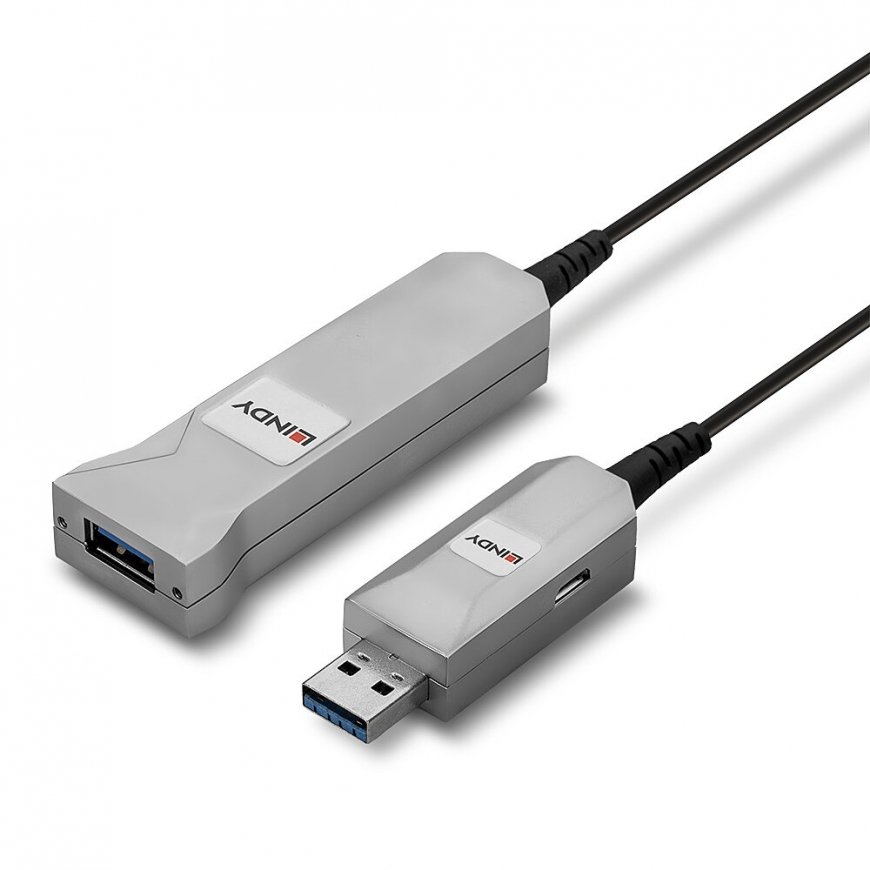 Lindy 42701 USB kabelis USB 3.2 Gen 1 (3.1 Gen 1) 50 m USB A Melns, Sudrabs – 5
