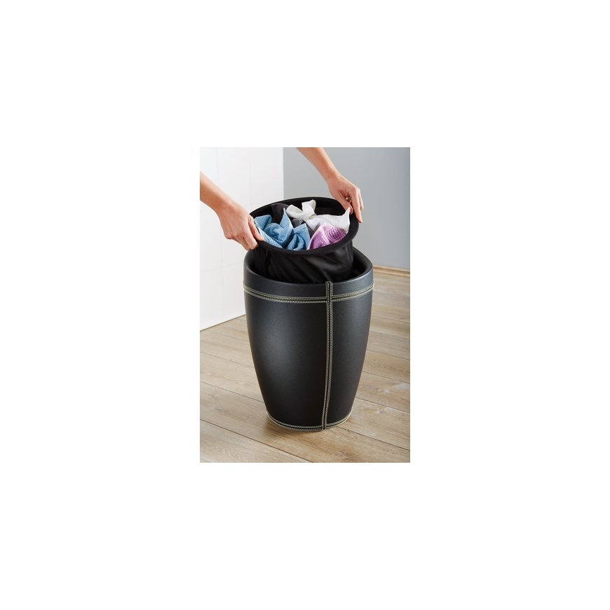 WENKO 21774100 pyykkikori 20 L Pyöreä Polyesteri musta – 4