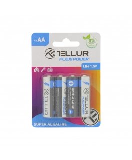 Tellur Flexi Power battery, Super Alkaline, AA LR6, 1.5V, 4 pcs/set