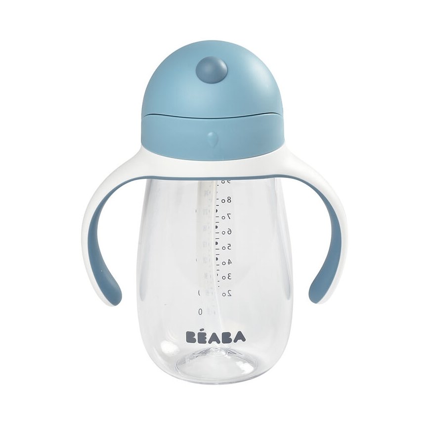 BEABA Straw Cup barošanas pudele 300 ml Zils