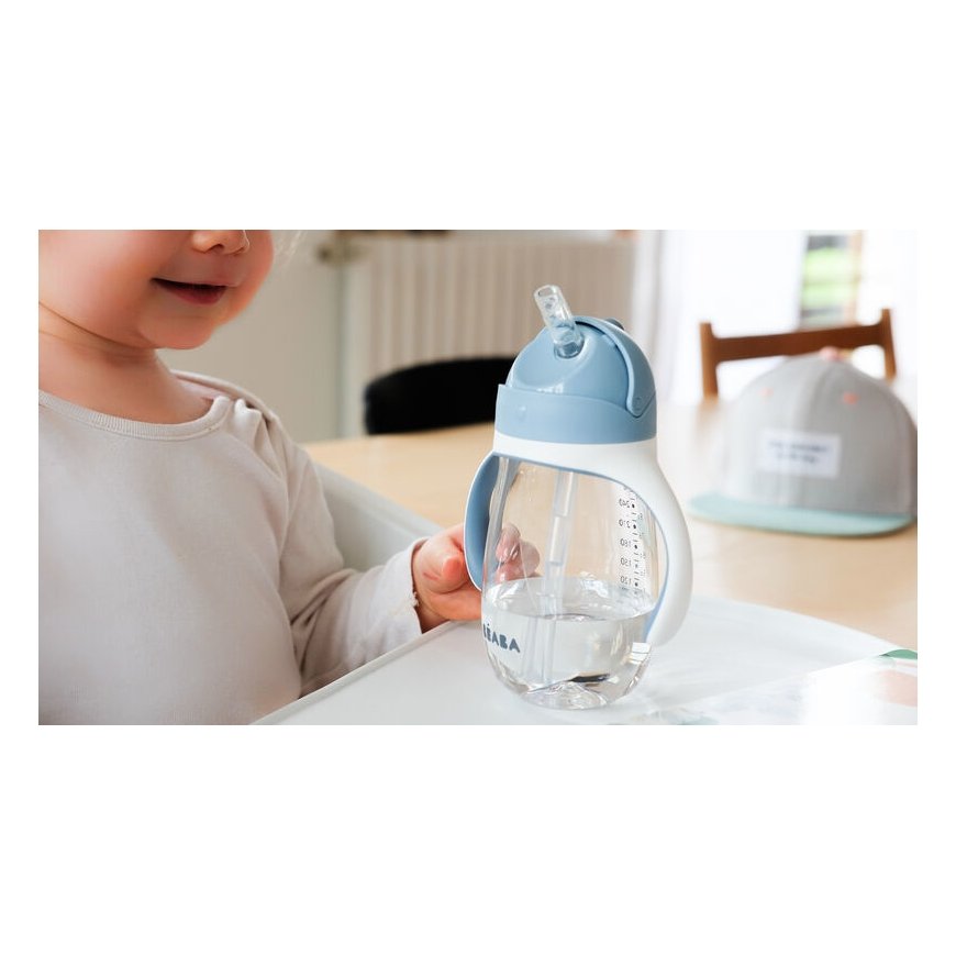 BEABA Straw Cup tuttipullo 300 ml Sininen – 4