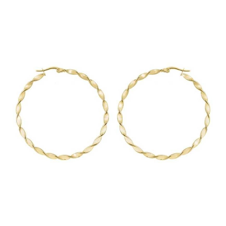 Troli Round gold-plated earrings 2 - 5 cm