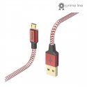 Hama Reflective USB kabelis USB 2.0 1,5 m USB A Micro-USB B Sarkans