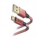 Hama Reflective USB kabelis USB 2.0 1,5 m USB A Micro-USB B Raudona