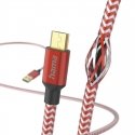 Hama Reflective USB kabelis USB 2.0 1,5 m USB A Micro-USB B Raudona