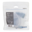 LogiLink UA0042B nuoseklusis keitiklis / kartotuvas / skyriklis USB 2.0 RS-232 Žalia, Permatomas
