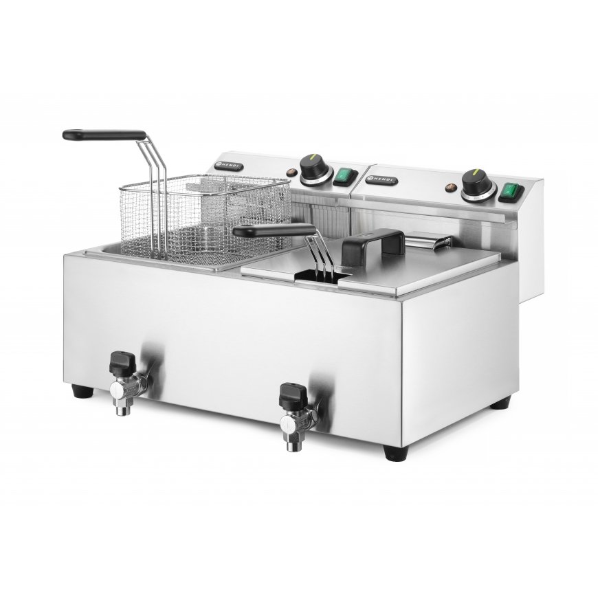Hendi 209301 gruzdintuvė Dvigubas 16 L Autonominės 7000 W Sidabras – 2
