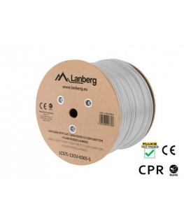 Cable LAN UTP kat.5e 100m drut CU grey CPR + fluke passed