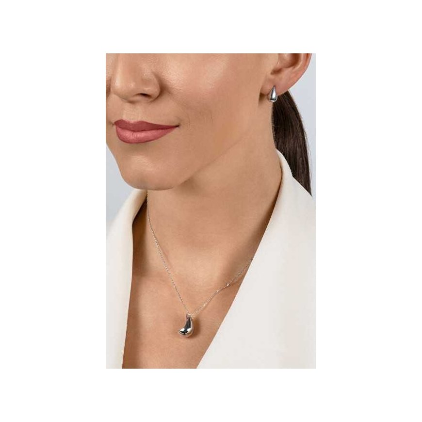 Brilio Silver Minimalist hopea korusetti SET272W Tear Drop (kaulakoru, korvakorut) – 2
