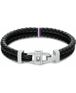 Tommy Hilfiger Stylish leather bracelet with steel trim 2790361