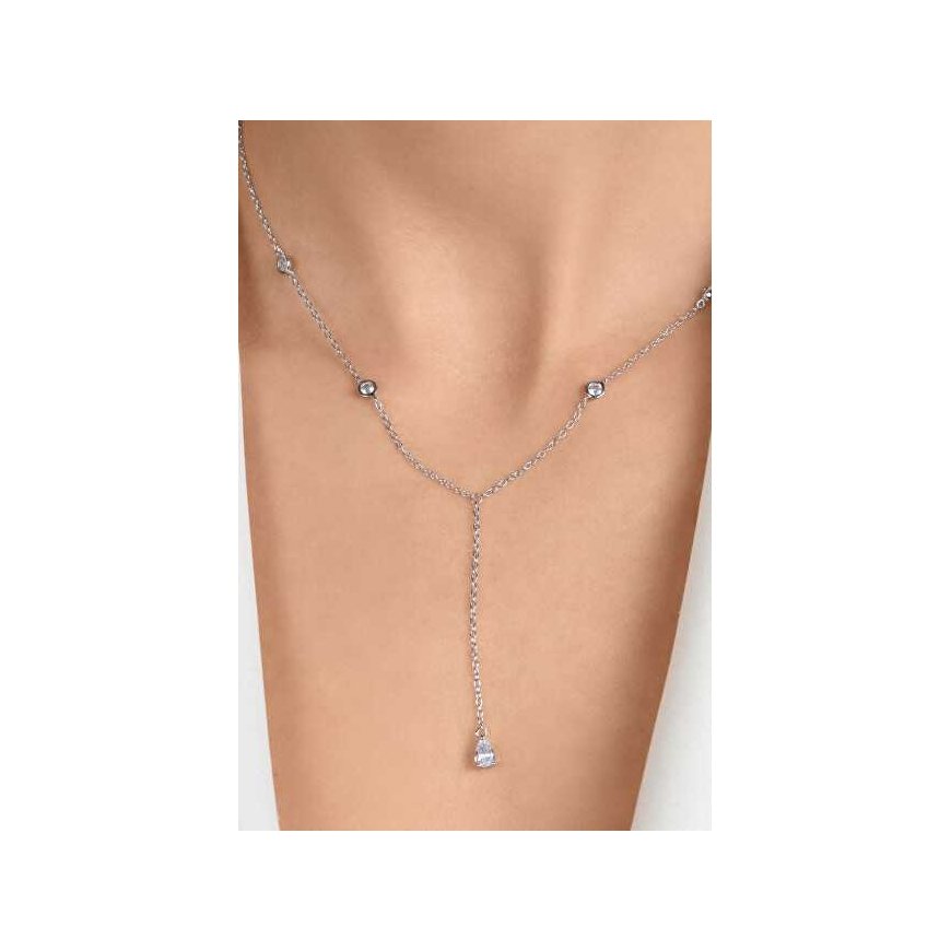 Brilio Silver Elegantti hopeakaulakoru naisille NCL179W