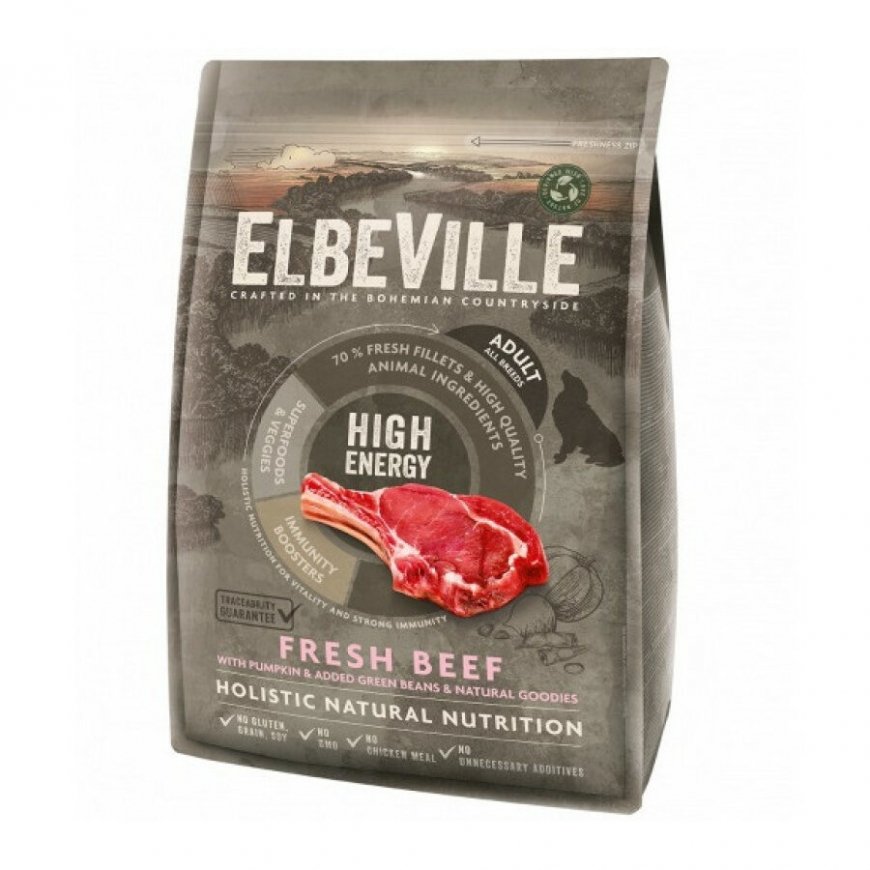 Dry food for dogs - ELBEVILLE Adult All Breeds Fresh Beef High E