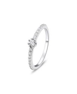 Brilio Silver Brilio Silver Delicate silver ring with zircons RI023W
