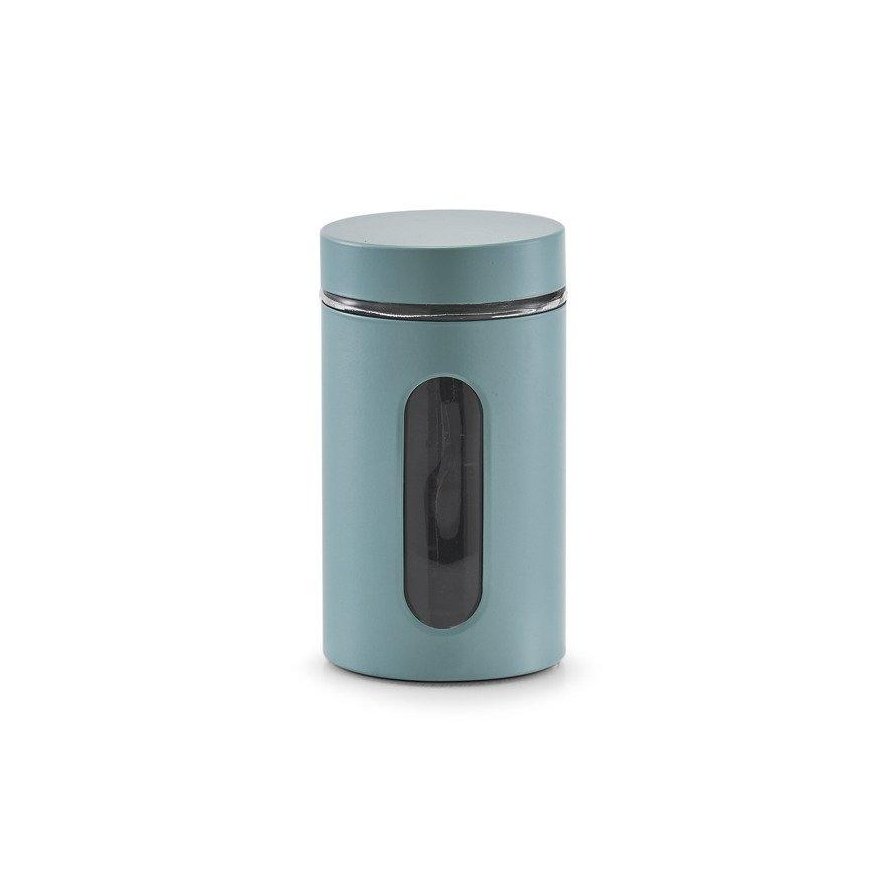 ZELLER Blue Glass container for bulk