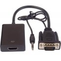 AV adapteris PremiumCord HDMI - D-Sub (VGA) + 3,5 mm juodas lizdas