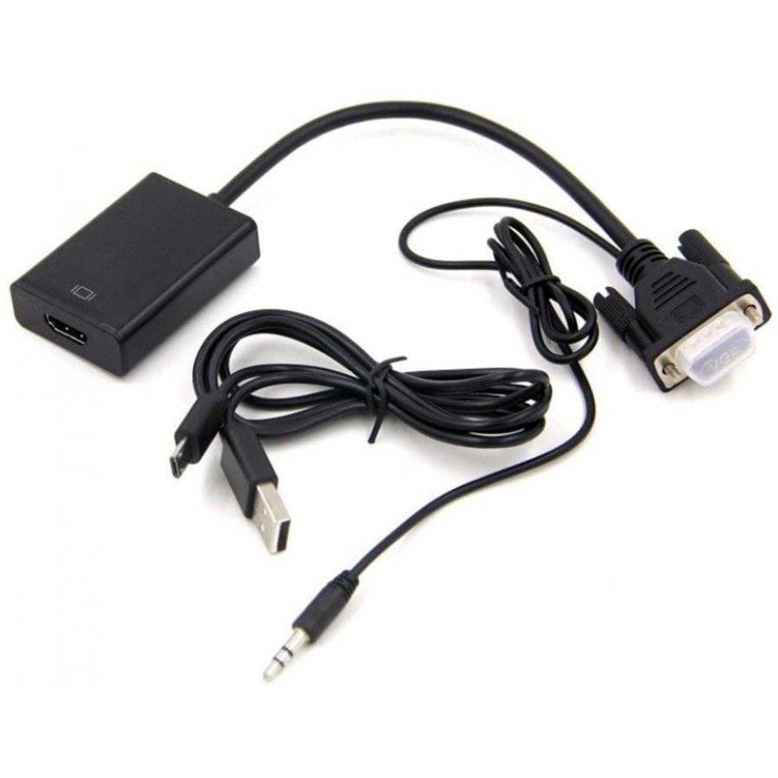 AV adapter PremiumCord HDMI - D-Sub (VGA) + 3.5 mm black jack – 4