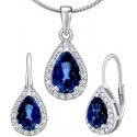 Silvego Silver set MONACO with sapphire LPS0341BS (earring, pendant) Silvego Silver set MONACO with sapphire LPS0341BS (earring, pendant)