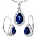 Silvego Silver set MONACO with sapphire LPS0341BS (earring, pendant) Silvego Silver set MONACO with sapphire LPS0341BS (earring, pendant)