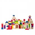 Woodyland Toddler blocks in a bucket with shape sorting lid, 100pcs. Woodyland Toddler blocks in a bucket with shape sorting lid, 100pcs.