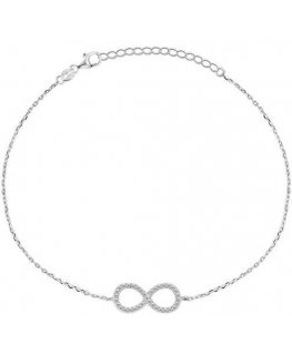 Brilio Silver Beautiful silver infinity bracelet BRC64W