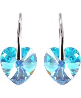 Levien Romanttiset korvakorut Heart Aqua AB