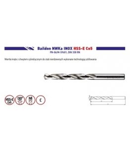 Baildon DIN 338 RN NWKa INOX stainless steel drill bit 16.5 mm, HSS-E Co5 (S), 184-125 mm