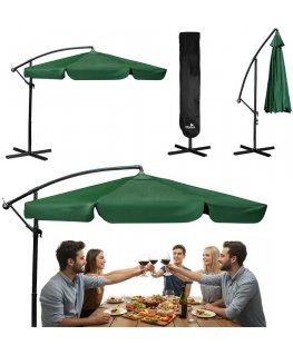 Parasol Folding garden umbrella 6 segments 350 cm with cover Thin PL-880