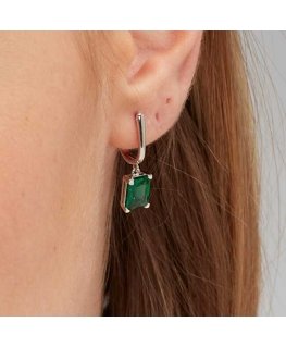 Brosway Decent sidabrinis single earring Fancy Life Žalias FLG07