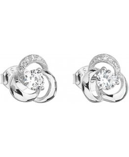 Evolution Group Silver earrings with zircon 11006.1