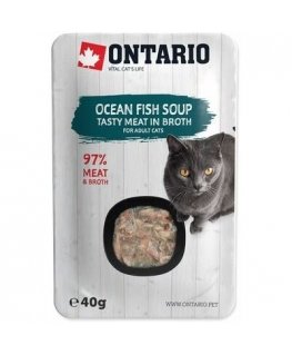 Canned food for cats - Ontario Soup Adult Ocean Fish with Vegeta