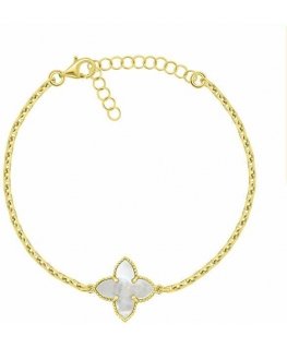Brilio Silver Delicate gold-plated bracelet for women BRC193Y