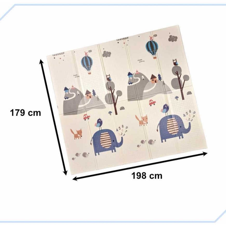 Proline Educational foldable double-sided foam mat 180 x 200 cm street / forest – 3
