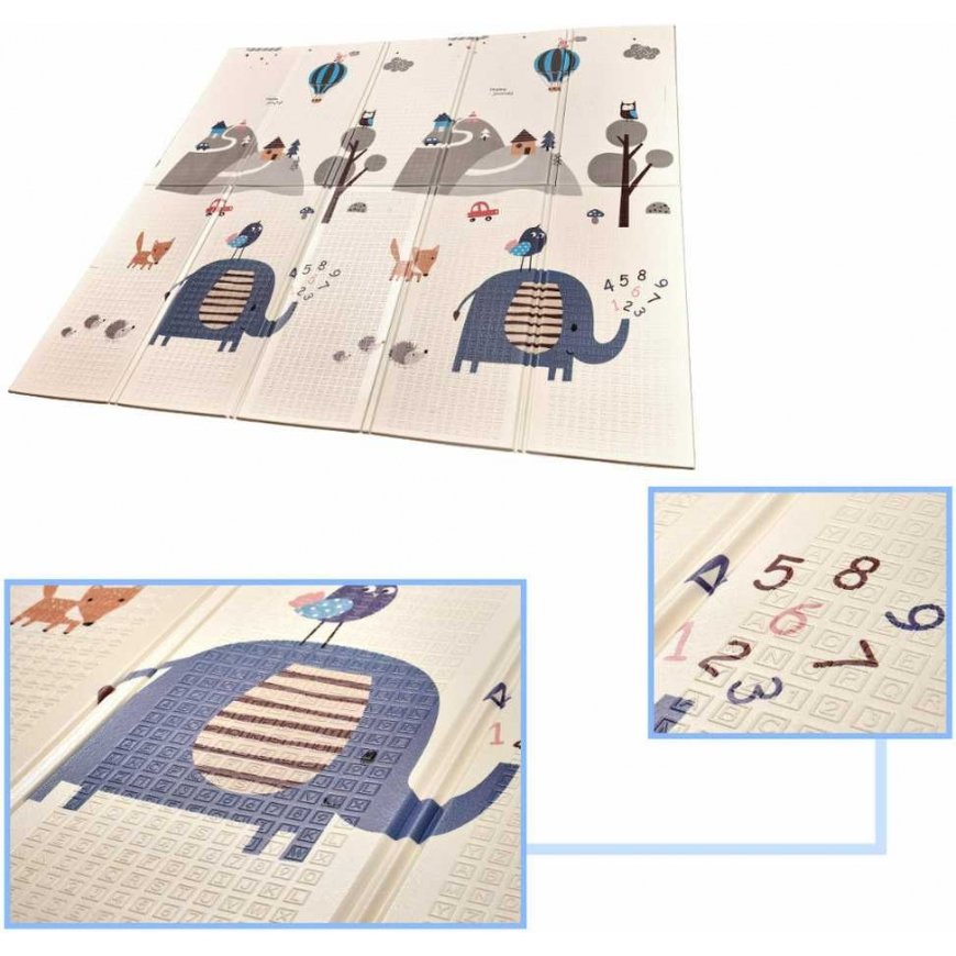 Proline Educational foldable double-sided foam mat 180 x 200 cm street / forest – 4