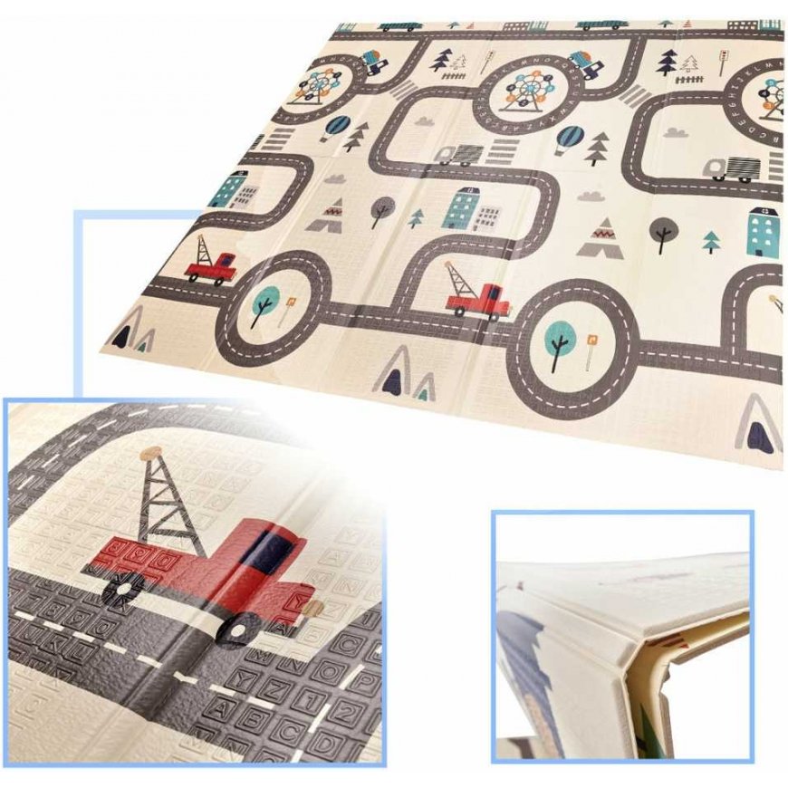 Proline Educational foldable double-sided foam mat 180 x 200 cm street / forest – 5
