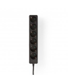 Nedis EXSO630F1BK pikendusjuhe 3 m 6 vahelduvvoolu kontakt Hoonesisene Must