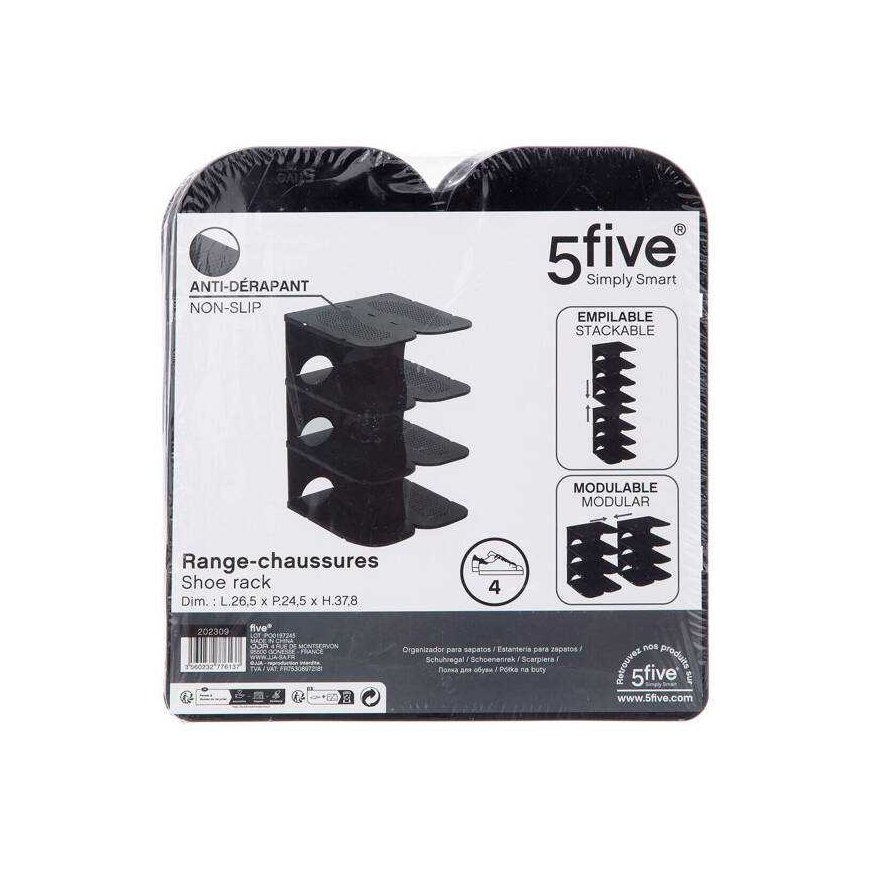 5five Simply Smart Shoe rack PLOT for closet for 4 pairs – 3