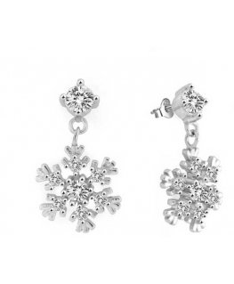 Beneto Charming silver earrings Flakes AGUP2752
