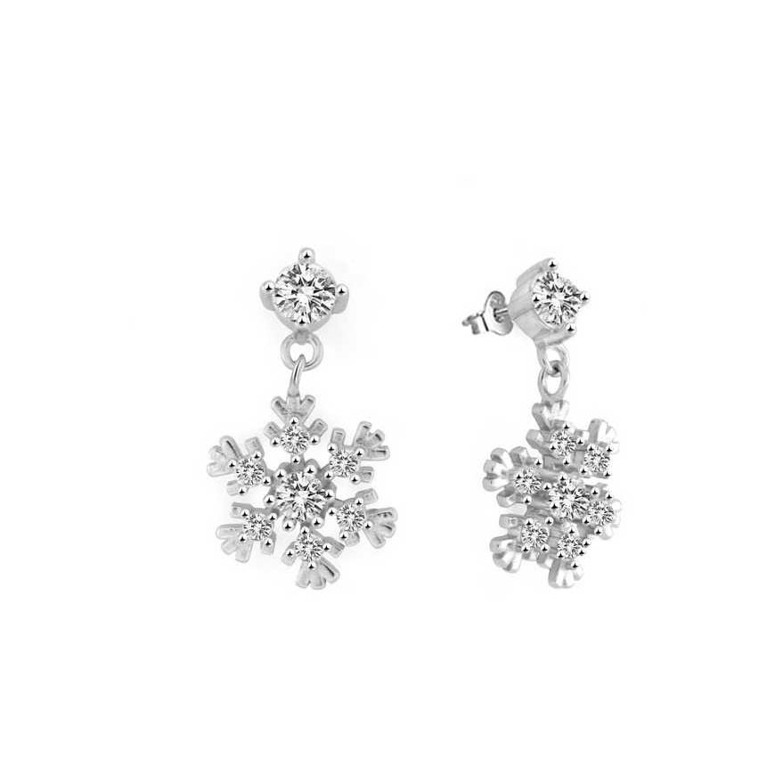 Beneto Charming silver earrings Flakes AGUP2752