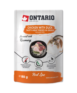Canned cat food - Ontario Herb Chicken with Duck, Rice and Rosem