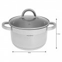 POT WITH LID 20cm KLAUSBERG KB-7124 3.5 L POT WITH LID 20cm KLAUSBERG KB-7124 3.5 L