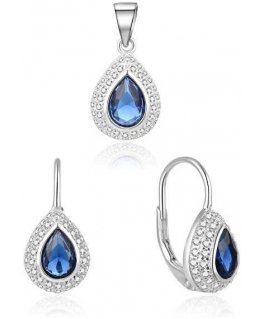 Benet Silver jewelry set with zircons AGSET174L (pendant, earrings)