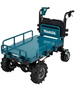 Makita DCU601Z Akkukottikärryt 2X18V Li-ion, sähköhydraulisella nostotoiminnolla, BL-moottori, 3-vaihteinen, max 300kg, 145kg Il