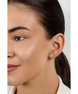 Brilio Silver Brilio Silver Timeless gold-plated earrings with zircons EA576Y