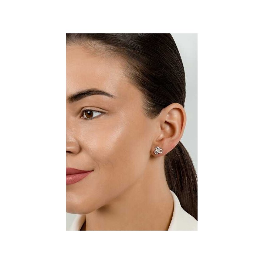 Brilio Silver Brilio Silver Timeless gold-plated earrings with zircons EA576Y