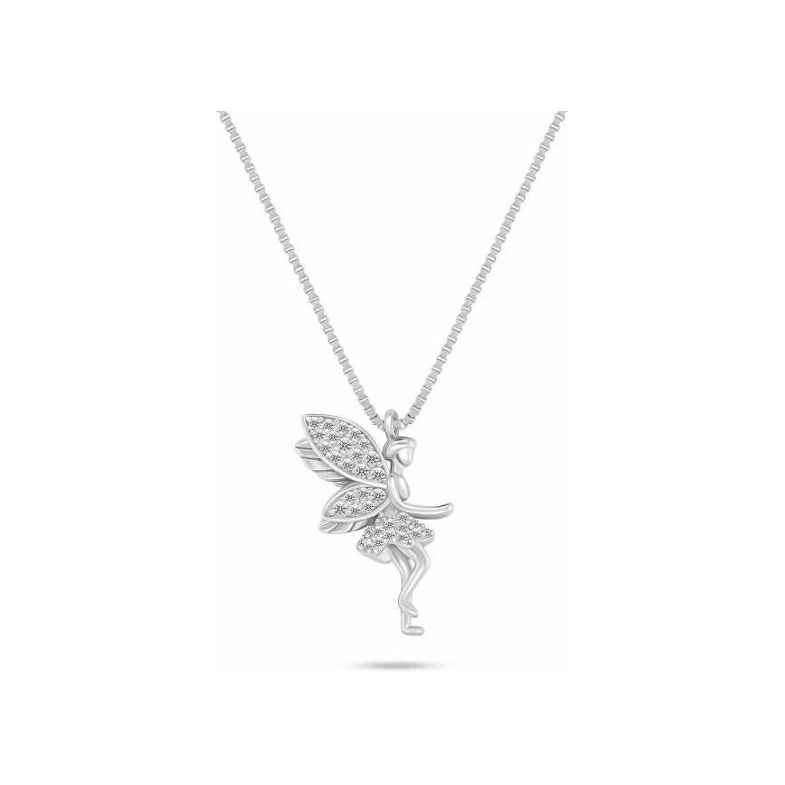Brilio Silver Silver necklace with zircons Fairy Tinker Bell NCL167W
