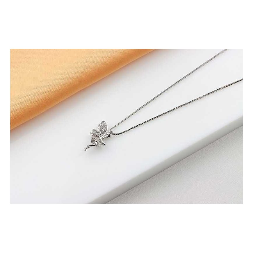 Brilio Silver Silver necklace with zircons Fairy Tinker Bell NCL167W – 4